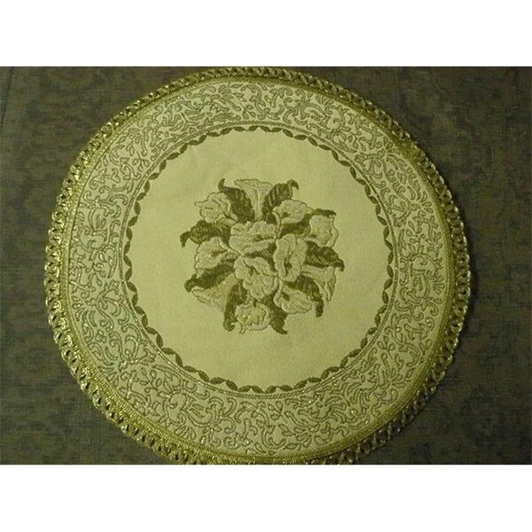 Tapestry Trading Tapestry Trading VE14 14 in. Begium Doily Venus Lily; Green VE14 - main